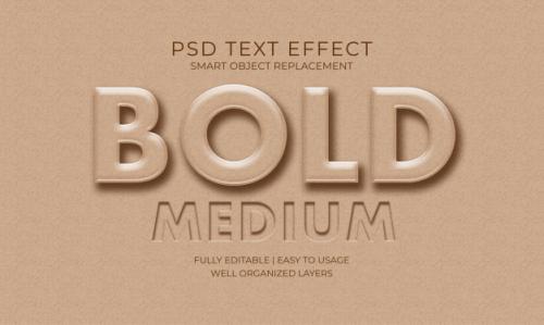 Bold Medium Text Effect Premium PSD