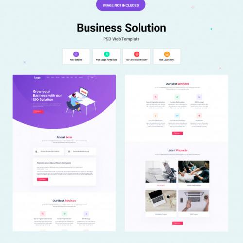 Business Web Interface Design Premium PSD