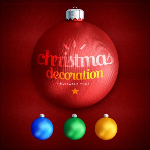 Decorative Christmas Ball Premium PSD