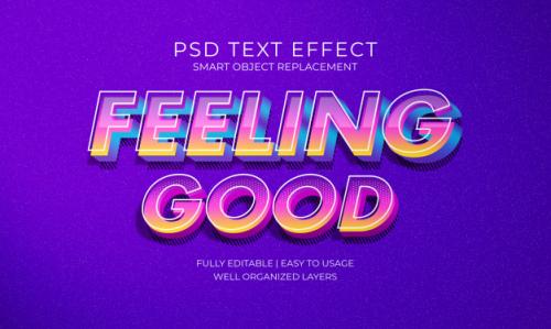 Feeling Good Text Effect Premium PSD