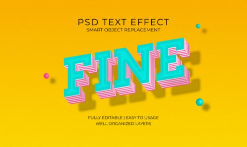 Fine Text Effect Premium PSD