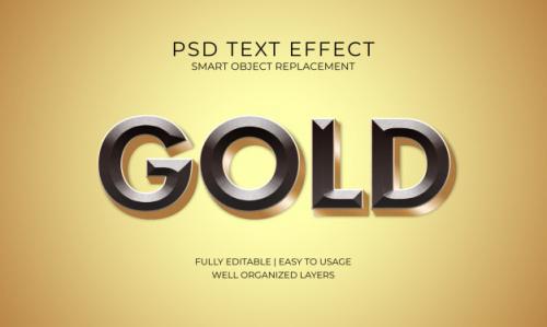 Gold Text Effect Premium PSD