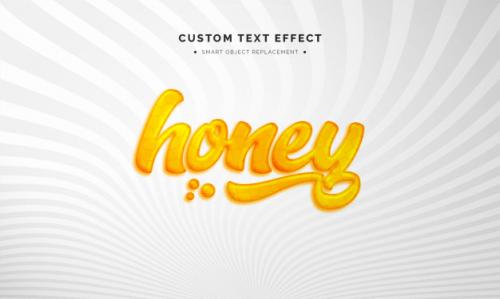 Honey 3d Text Style Effect Premium PSD