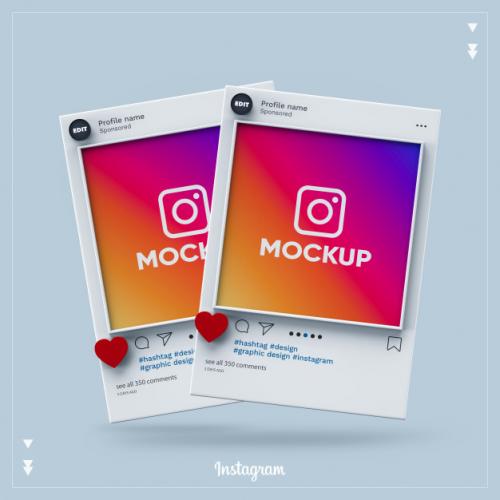 Instagram Social Media 3d Premium PSD