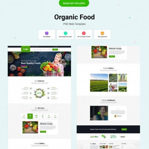 Organic Food Template Premium PSD