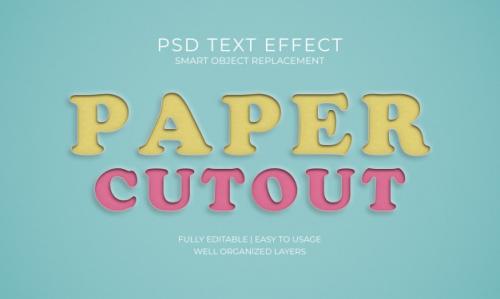 Paper Cutout Text Effect Premium PSD