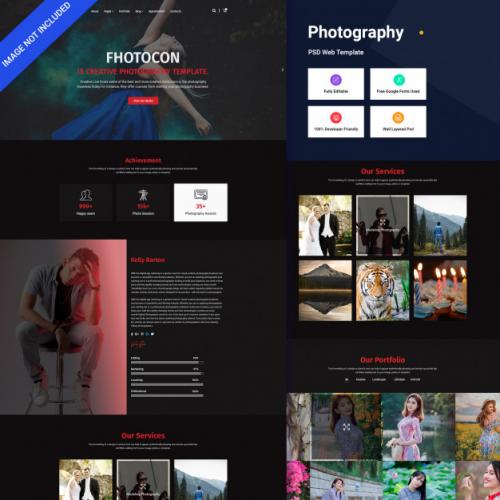 Photography Business Web Ui Premium PSD