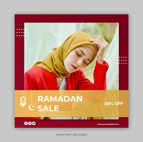 Ramadan Sale Promotion For Social Media Instagram Post Banner Template Premium PSD