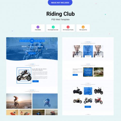 Riding Club Template Design Premium PSD