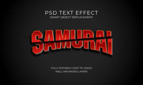 Samurai Text Effect Premium PSD