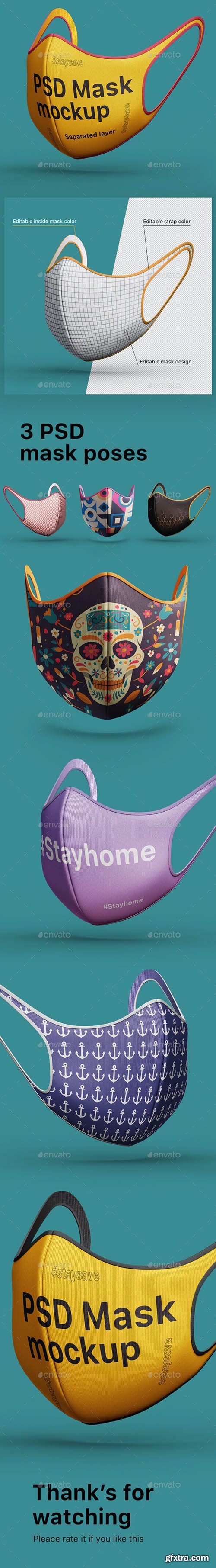 GraphicRiver - Face medical Mask Protection PSD mockup 26390207