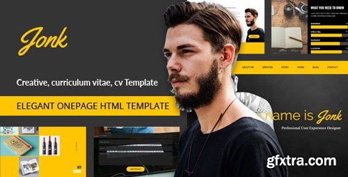 ThemeForest - Jonk v1.0 - CV Resume Personal HTML Template - 20870683