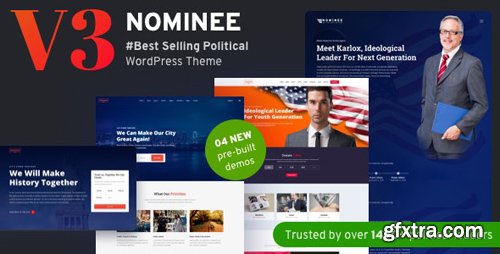 ThemeForest - Nominee v3.2 - Political WordPress Theme for Candidate Political/Leader - 13913200