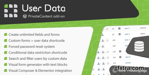 CodeCanyon - PrivateContent - User Data add-on v2.422 - 2399731