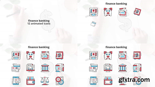 me14680934-finance-banking-flat-animation-icons-montage-poster