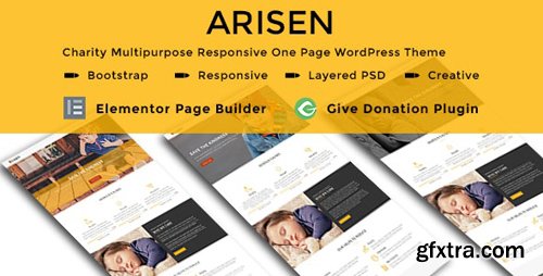 ThemeForest - ARISEN v1.0 - Charity Multipurpose Responsive One Page WordPress Theme (Update: 25 May 19) - 19882245