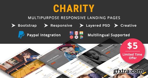 ThemeForest - CHARITY v1.1 - Multipurpose Responsive HTML Landing Pages - 19438916