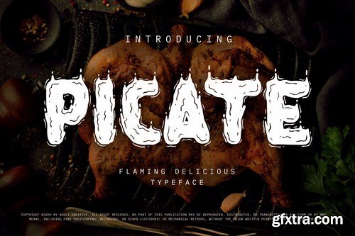 Picate - Flaming Decorative Typeface