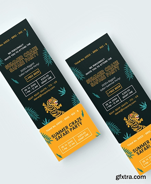 Sample-Safari-Party-Ticket-Invitation