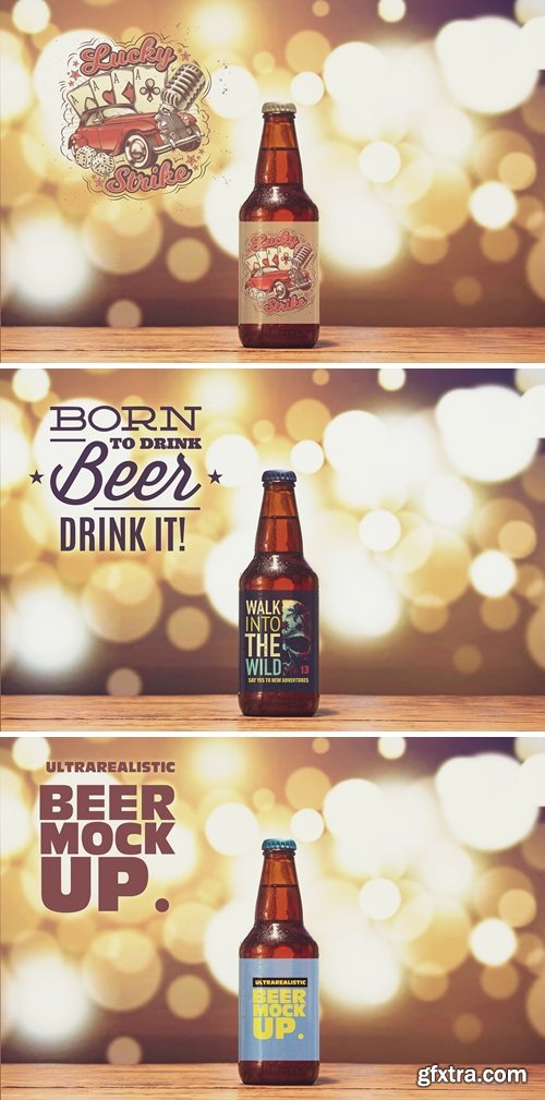 Light Blur Beer Mockup