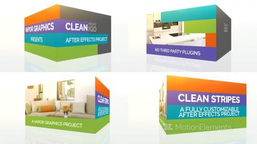 Clean Stripes: After Effects Template - 10685040