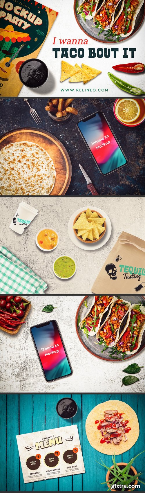 CreativeMarket - Mexican Food Scene & Mock-up Creator 3186706