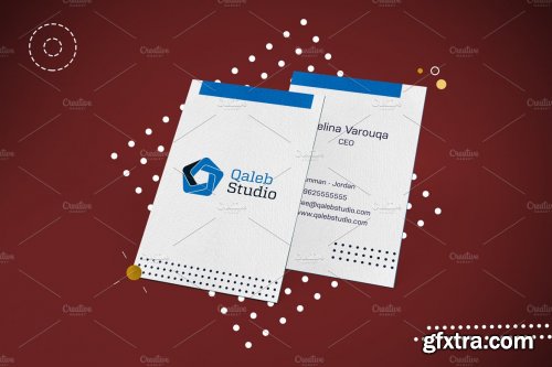 CreativeMarket - Abstract Business Cards Mockup 4657804