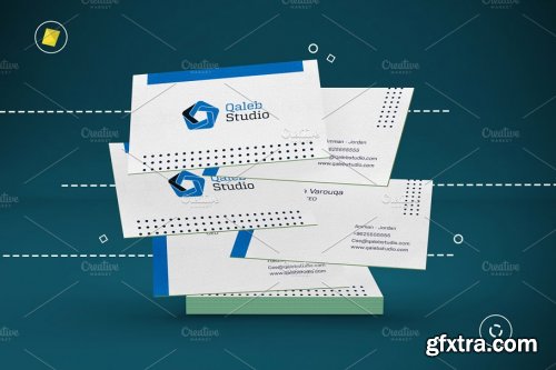 CreativeMarket - Abstract Business Cards Mockup 4657804