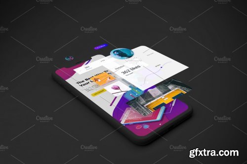 CreativeMarket - Dark iPhone 11 Mockup V.2 4489245