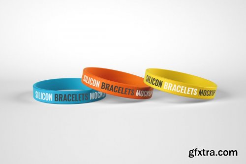 CreativeMarket - Silicone Rubber Bracelet Mockup 4774396