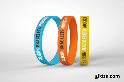 CreativeMarket - Silicone Rubber Bracelet Mockup 4774396