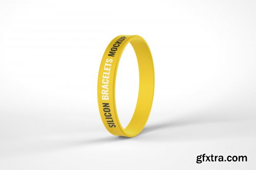 CreativeMarket - Silicone Rubber Bracelet Mockup 4774396