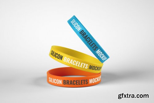 CreativeMarket - Silicone Rubber Bracelet Mockup 4774396