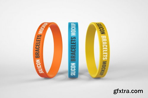 CreativeMarket - Silicone Rubber Bracelet Mockup 4774396