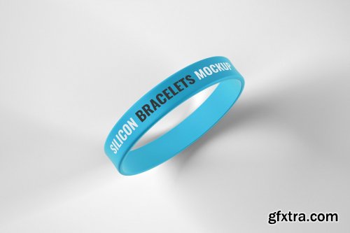 CreativeMarket - Silicone Rubber Bracelet Mockup 4774396