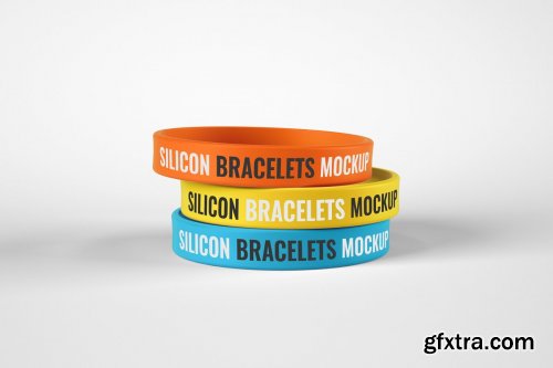 CreativeMarket - Silicone Rubber Bracelet Mockup 4774396