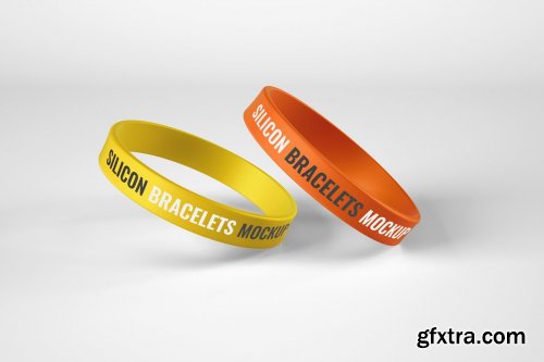 CreativeMarket - Silicone Rubber Bracelet Mockup 4774396