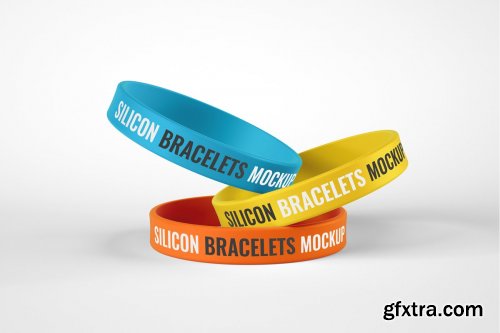 CreativeMarket - Silicone Rubber Bracelet Mockup 4774396