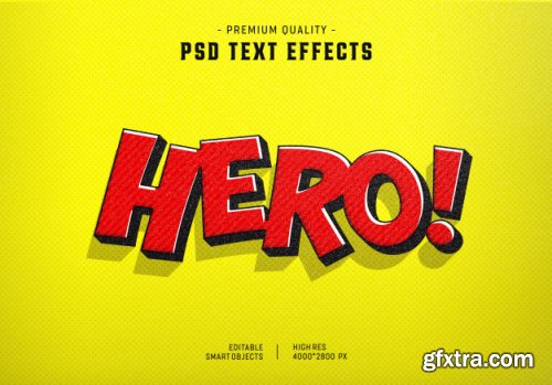 Comic text style effect