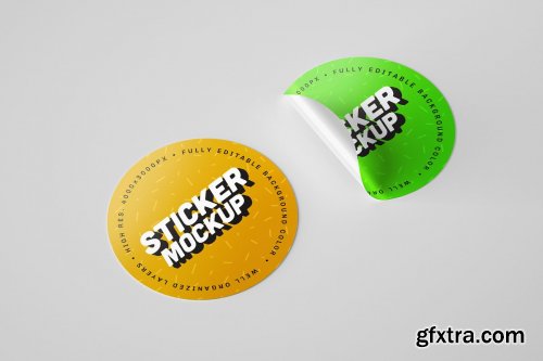 CreativeMarket - 18 Styles - Sticker Mockup Set 4753794