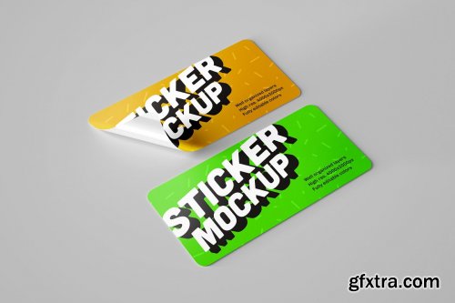 CreativeMarket - 18 Styles - Sticker Mockup Set 4753794