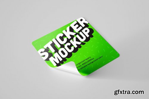 CreativeMarket - 18 Styles - Sticker Mockup Set 4753794