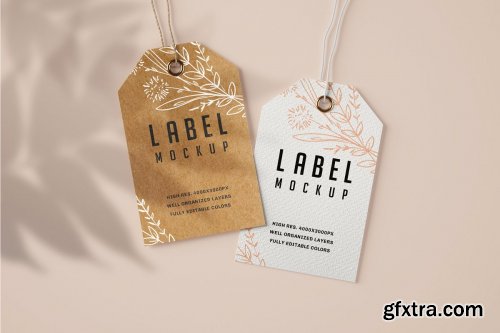 CreativeMarket - Paper & Kraft Label Mockup Set 4751578