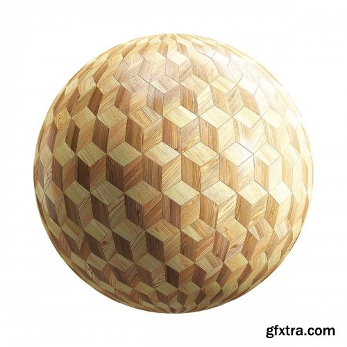 Light Cube wood parquet PBR Texture