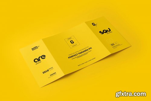 CreativeMarket - Square Gatefold Brochure Mockup 2811003