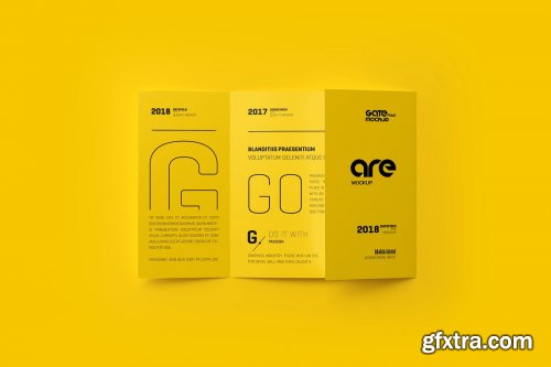 CreativeMarket - Square Gatefold Brochure Mockup 2811003