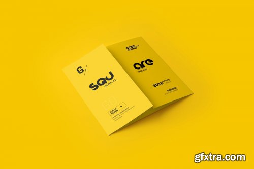 CreativeMarket - Square Gatefold Brochure Mockup 2811003