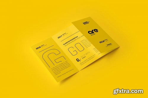 CreativeMarket - Square Gatefold Brochure Mockup 2811003