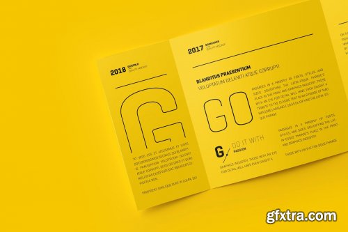 CreativeMarket - Square Gatefold Brochure Mockup 2811003