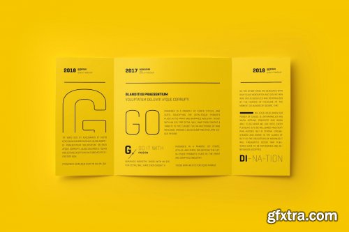 CreativeMarket - Square Gatefold Brochure Mockup 2811003